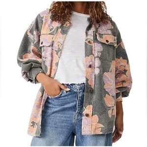 Free People Floral Print Ruby Jacket